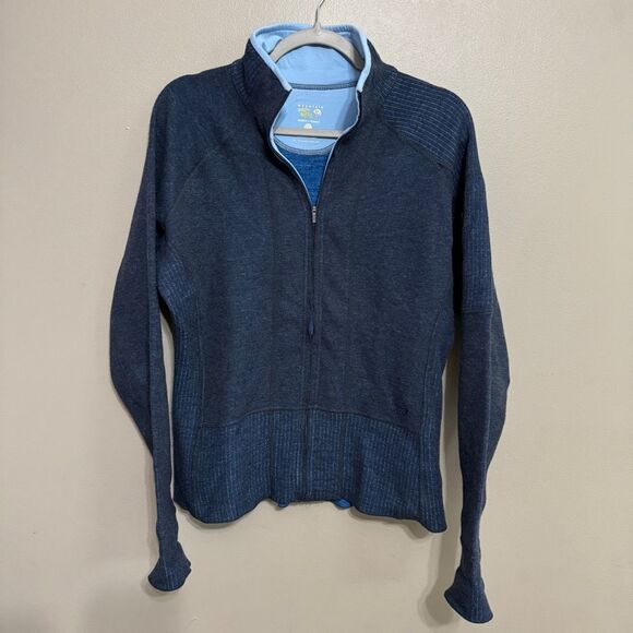 Mountain Hardwear Sweaters - Mountain Hardware blue wool blend full zip cardigan size large